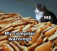 cat compiler_warnings hotdogs // 640x566 // 56KB